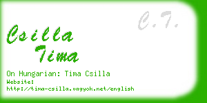 csilla tima business card